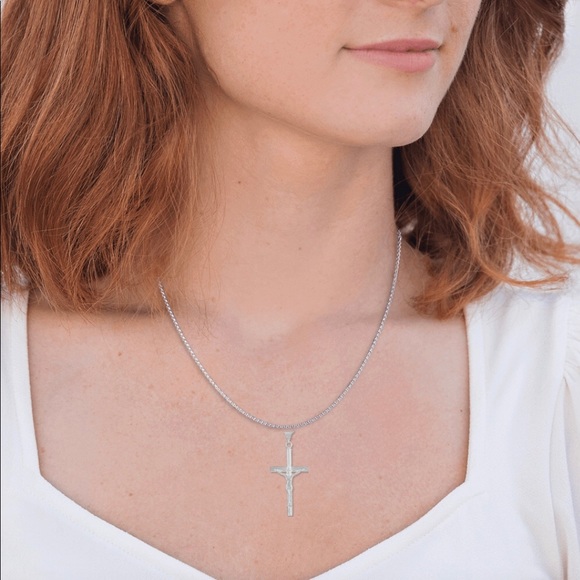 Bella Luce Sterling Silver Crucifix - Picture 3 of 6